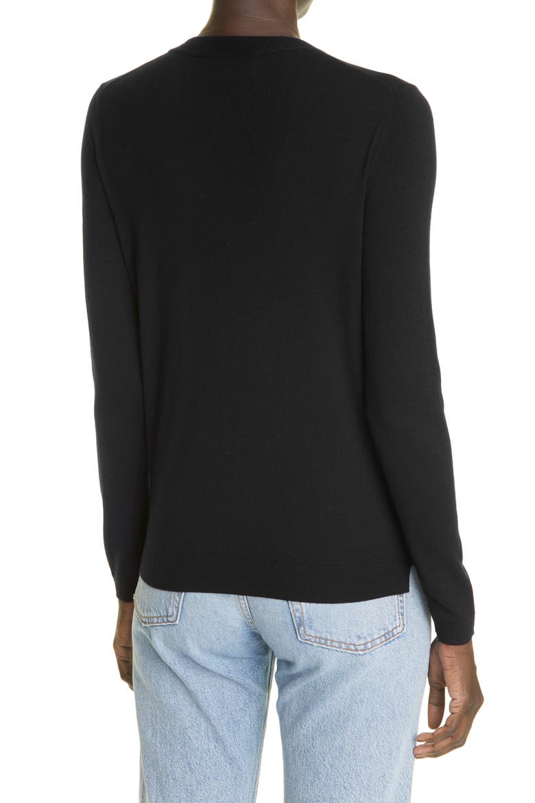 Greta Virgin Wool Sweater, Alternate, color, BLACK
