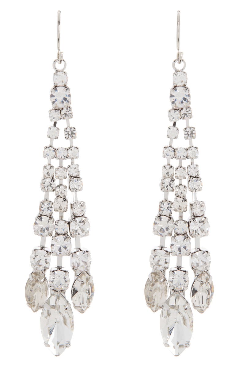 CRISTABELLE Navette Sparkle Drop Earrings, Main, color, 