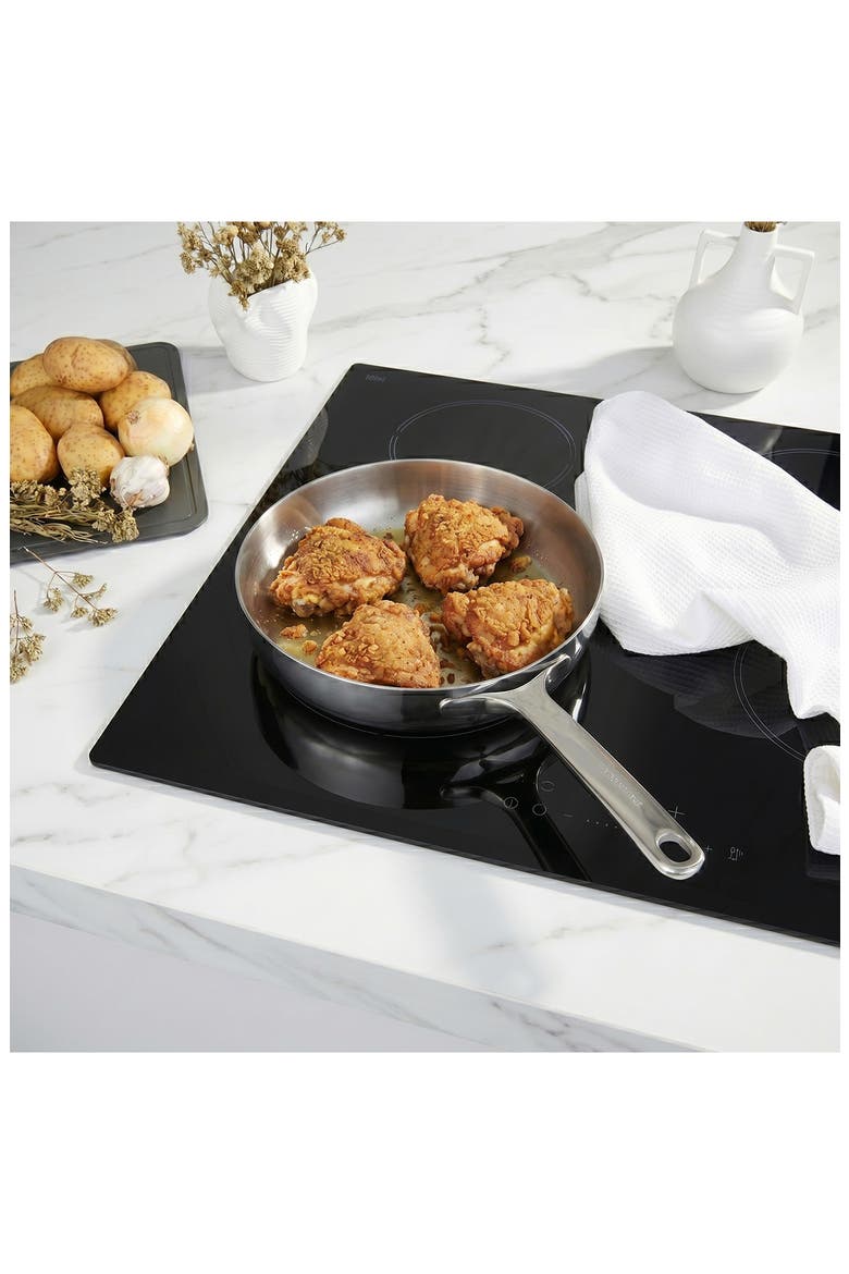 Belly Tri-Ply Stainless Steel Skillet, Alternate, color, STELLAR