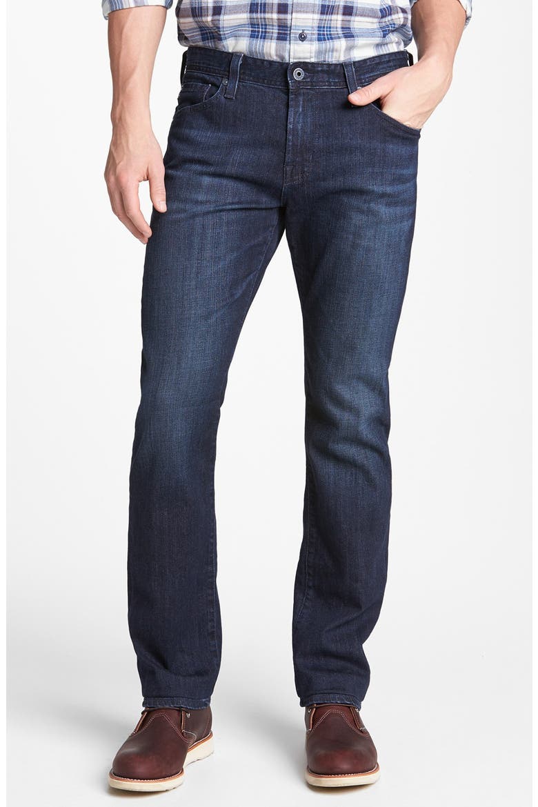 Graduate Straight Leg Baggy Jeans, Main, color, BLUR WASH