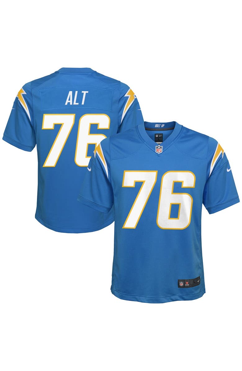 Nike Youth Nike Joe Alt Powder Blue Los Angeles Chargers Player Game Jersey, Main, color, Powder Blue