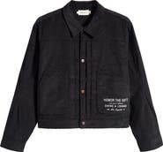 HONOR THE GIFT Logo Detail Cotton Corduroy Jacquard Jacket