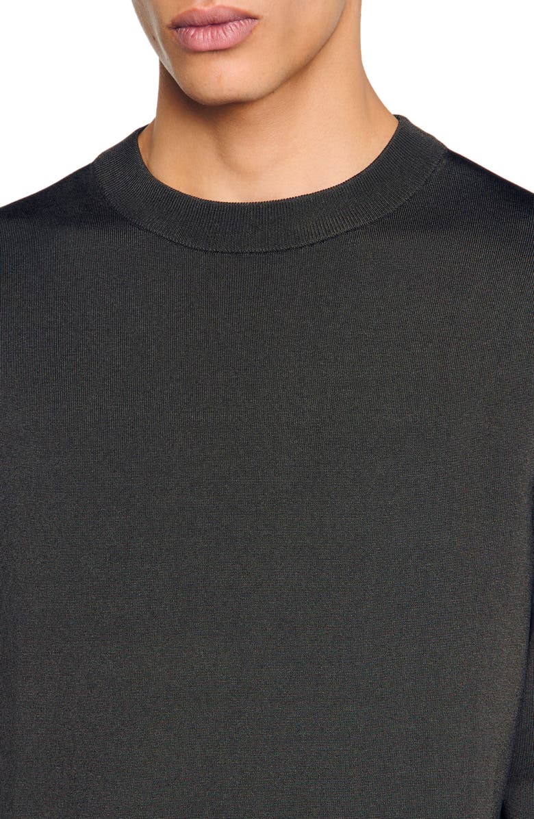 SANDRO Fine knit sweater, Alternate, color, Dark Kaki.