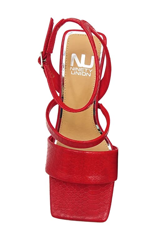 Ninety Union Priva Ankle Strap Sandal In Red