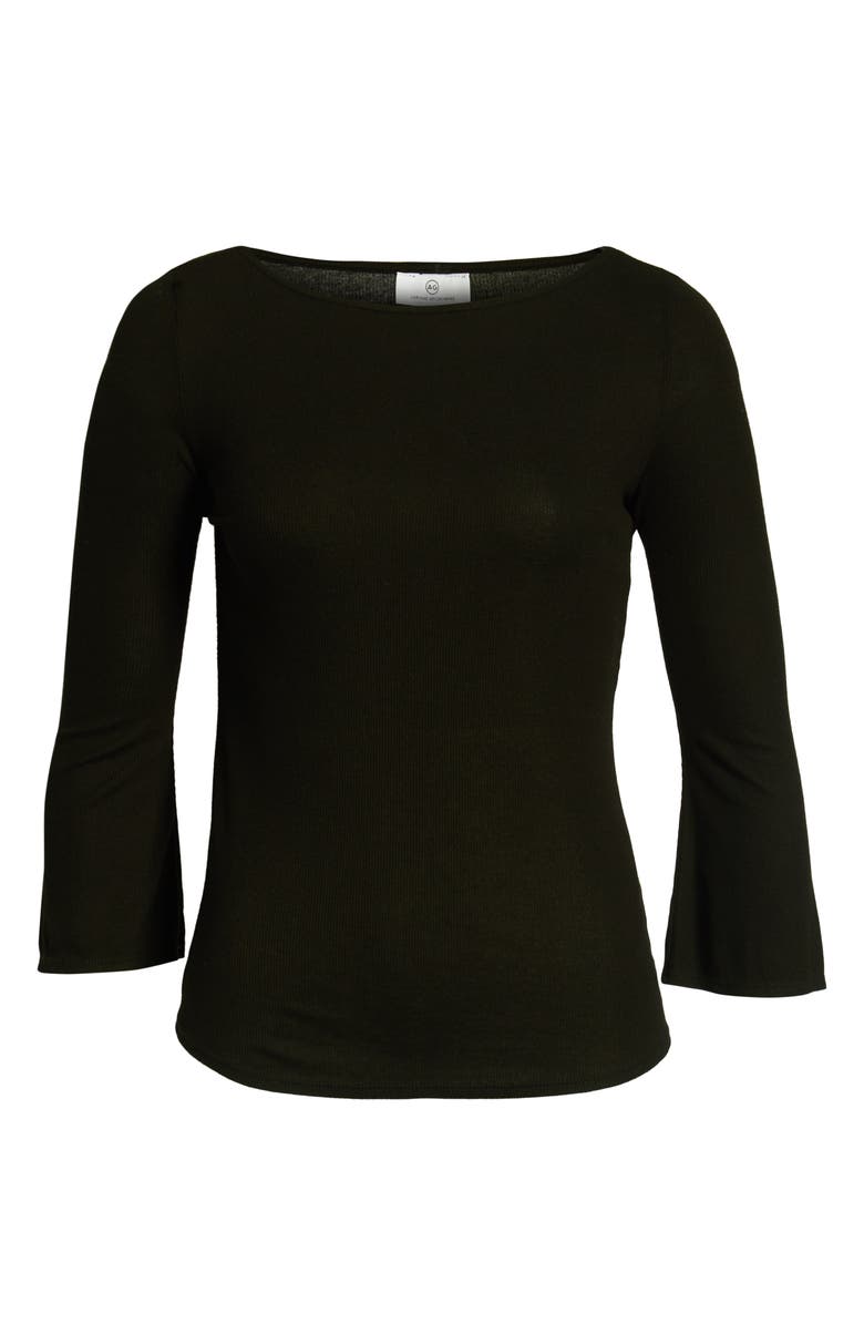 AG Seya Boat Neck Ribbed Tee, Alternate, color, 