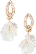 Cara Cubic Zirconia Petal Cluster Drop Earrings