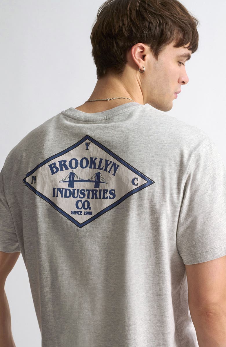 Brooklyn Industries Relaxed Vintage Graphic T-Shirt, Alternate, color, Light Grey Melange