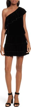 Joie Kolda B One-Shoulder Velvet Dress