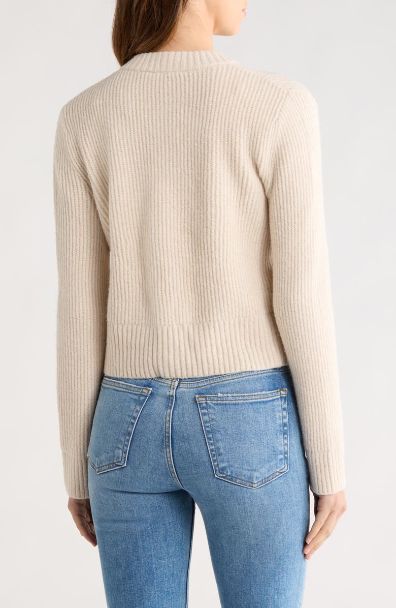 Splendid Stassi Satin Tie Cardigan, Alternate, color, Pale Oak White Heather