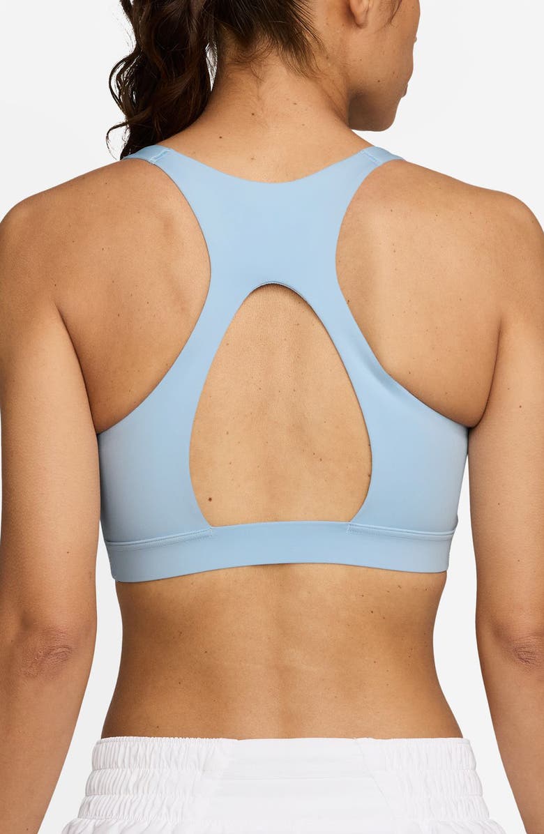 Nike Universa Dri-FIT Padded Sports Bra, Alternate, color, Celestine Blue/ White