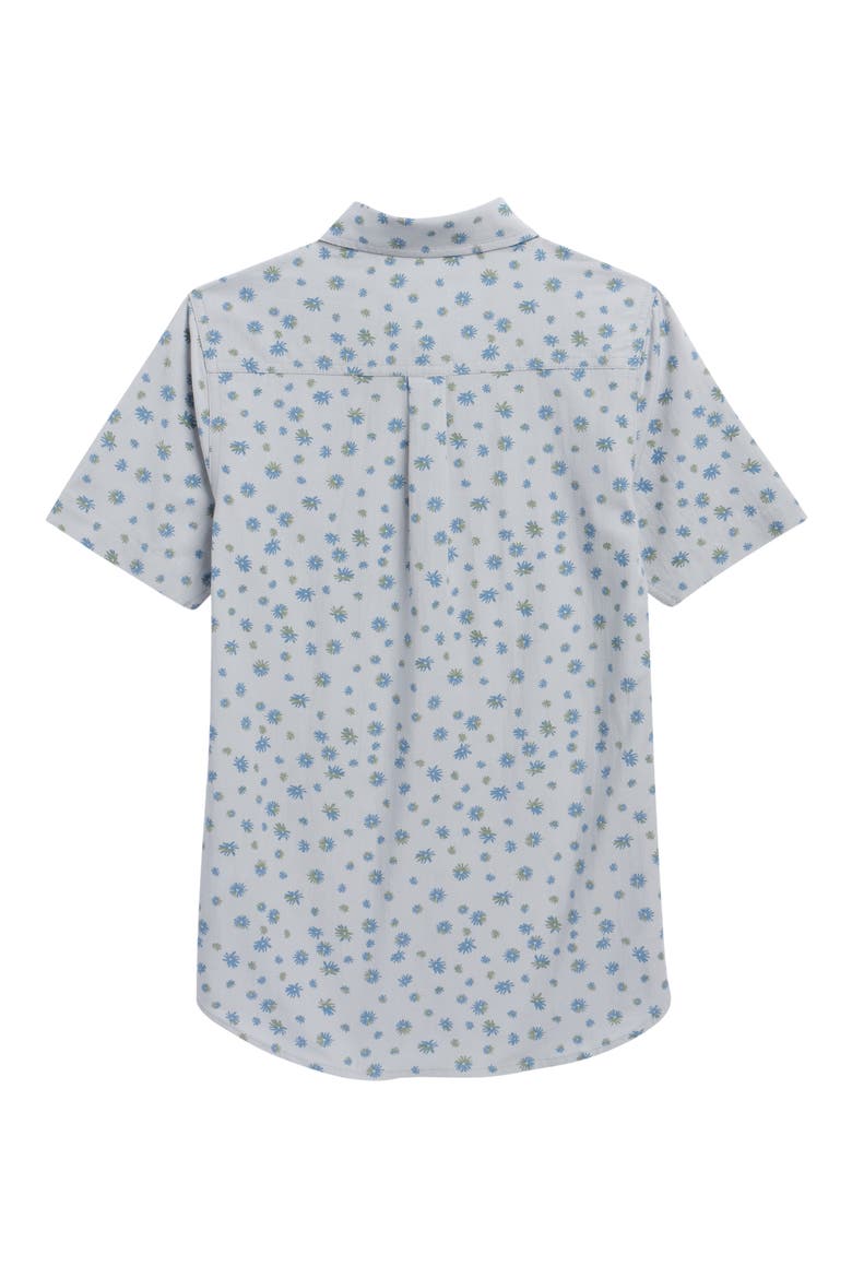 Kids' Oasis Print Short Sleeve Button-Up Shirt, Alternate, color, HIGH RISE