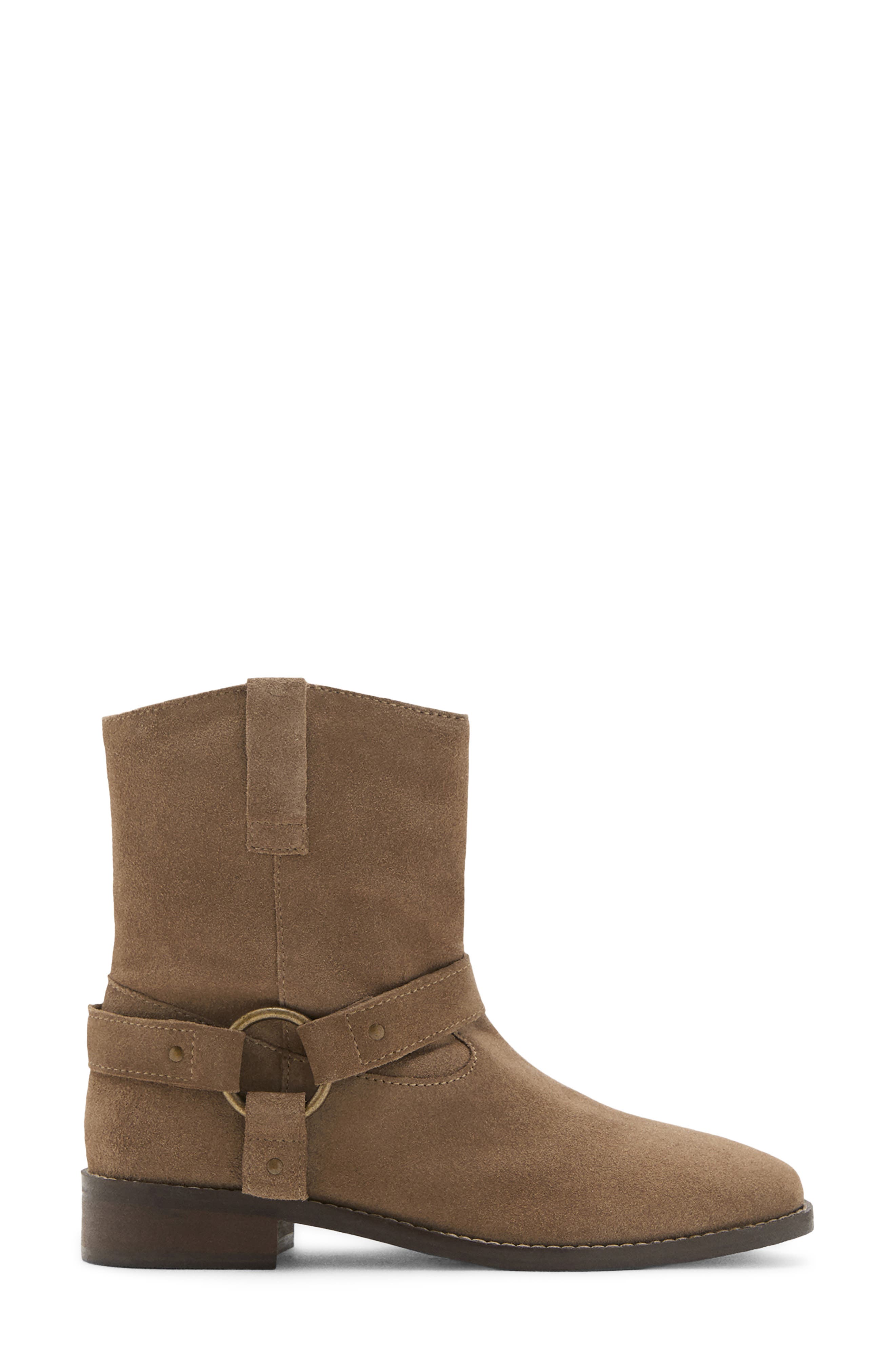 MANGO TEEN Suede Western Boots, Alternate, color, Camel