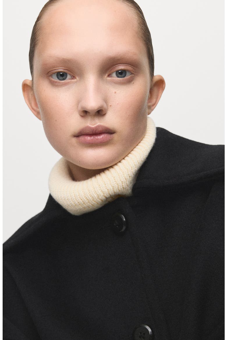 Wool Blend Crop Jacket, Alternate, color, BLACK