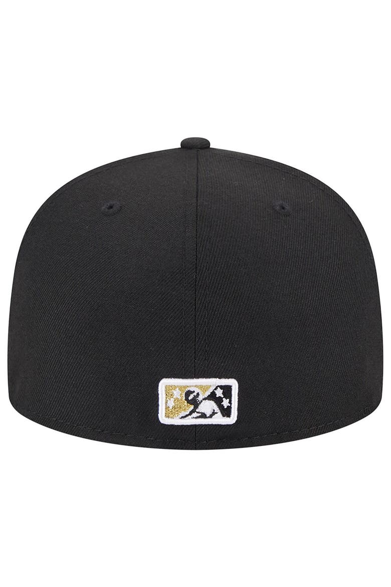 Men's New Era Black Akron RubberDucks Theme Nights Akron Sauerkraut Balls  59FIFTY Fitted Hat, Alternate, color, Black