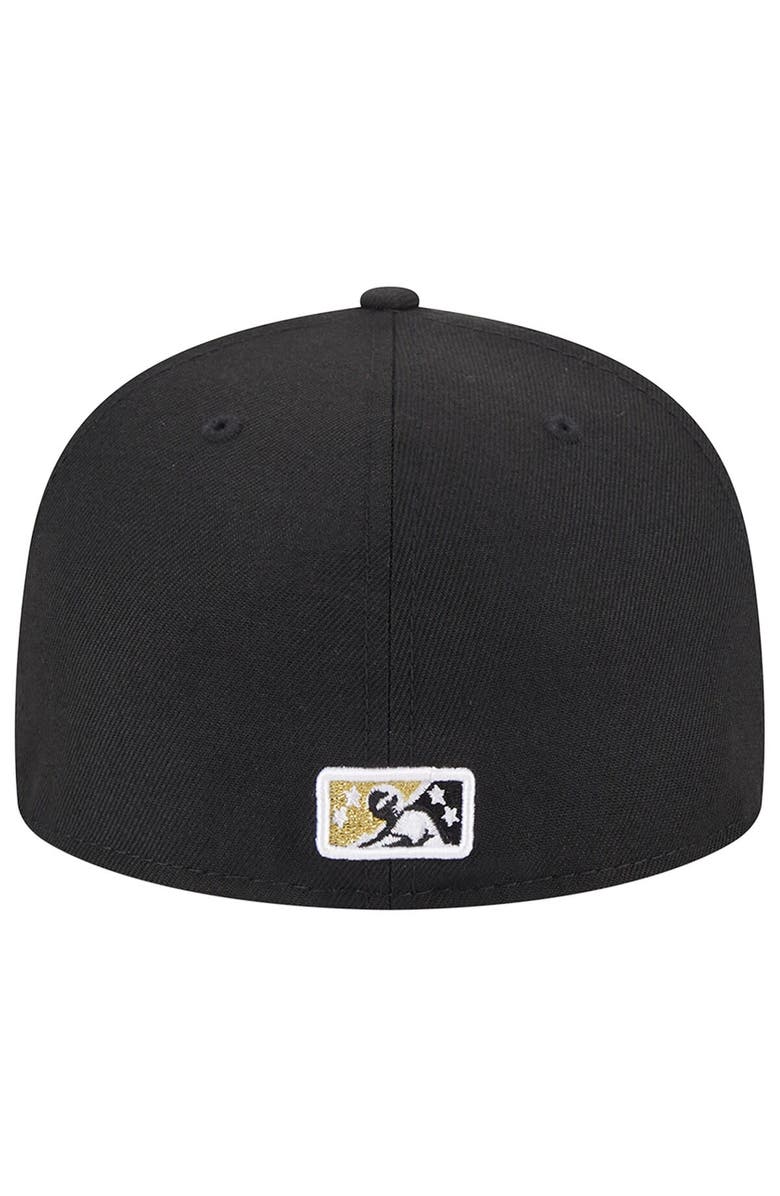 New Era Men's New Era Black Akron RubberDucks Theme Nights Akron Sauerkraut Balls  59FIFTY Fitted Hat, Alternate, color, Black