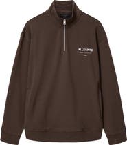AllSaints Underground Oversize Half Zip Pullover