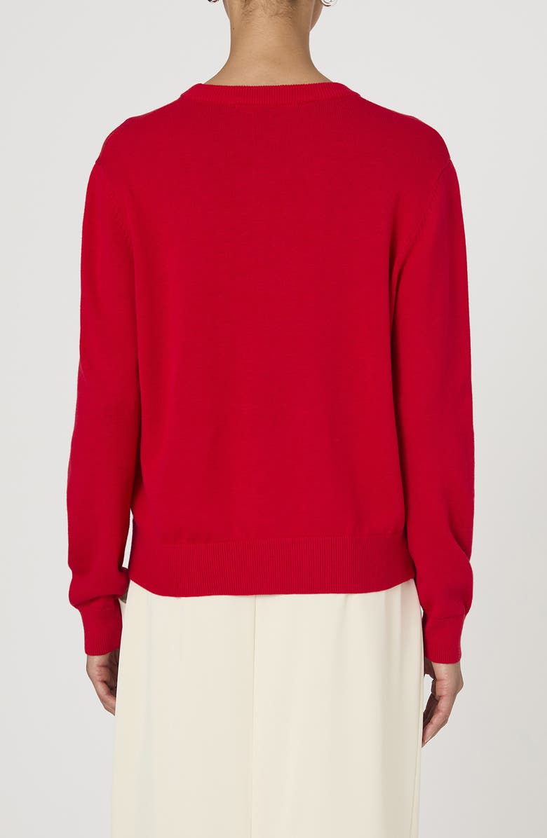 French Connection Logo Script Sweater, Alternate, color, Mars Red