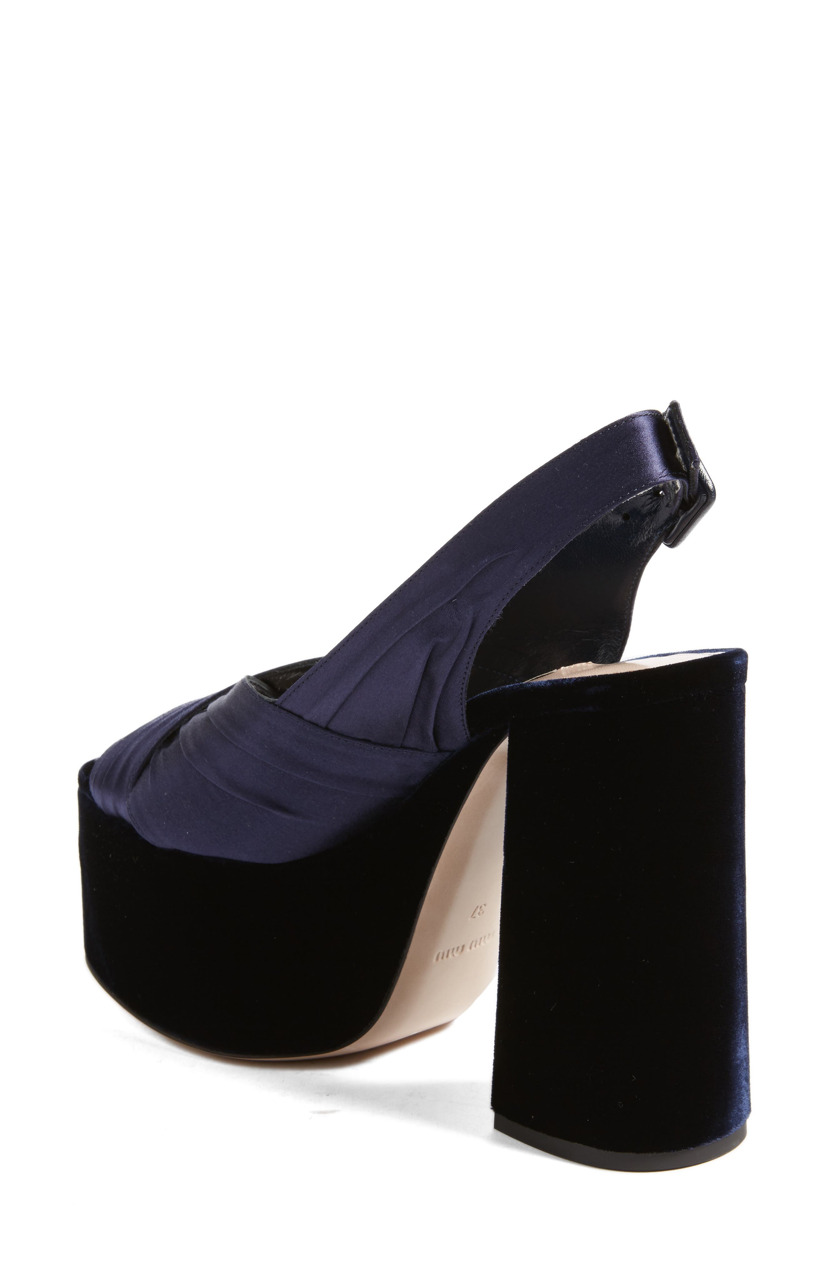 Miu Miu Slingback Platform Sandal, Alternate, color, 