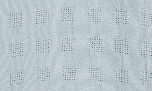 Wax London Didcot Open Weave Camp Shirt In Pale Blue