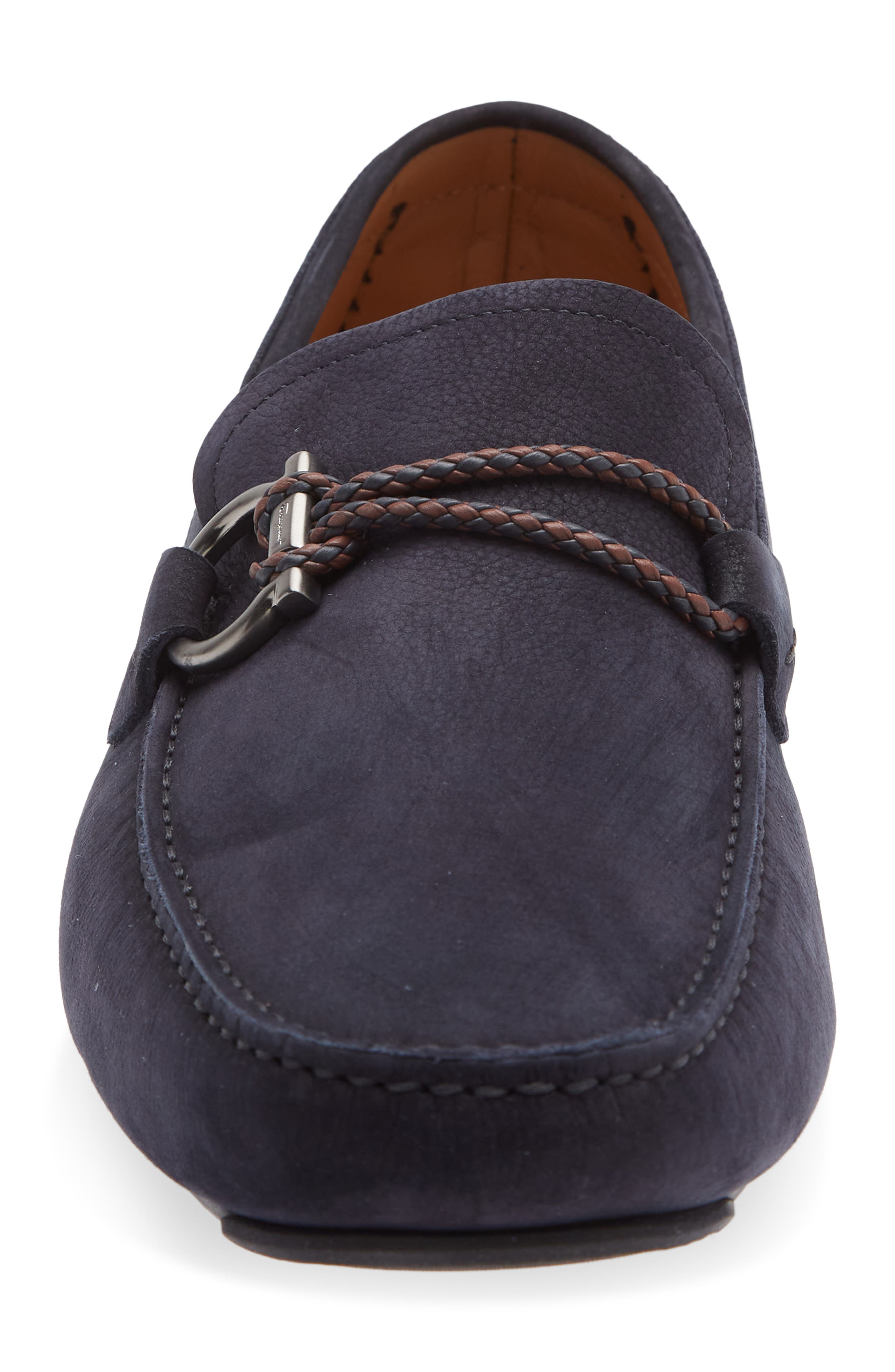 FERRAGAMO Front 4 Driving Loafer, Alternate, color, Navy Cioccolato Biscotto