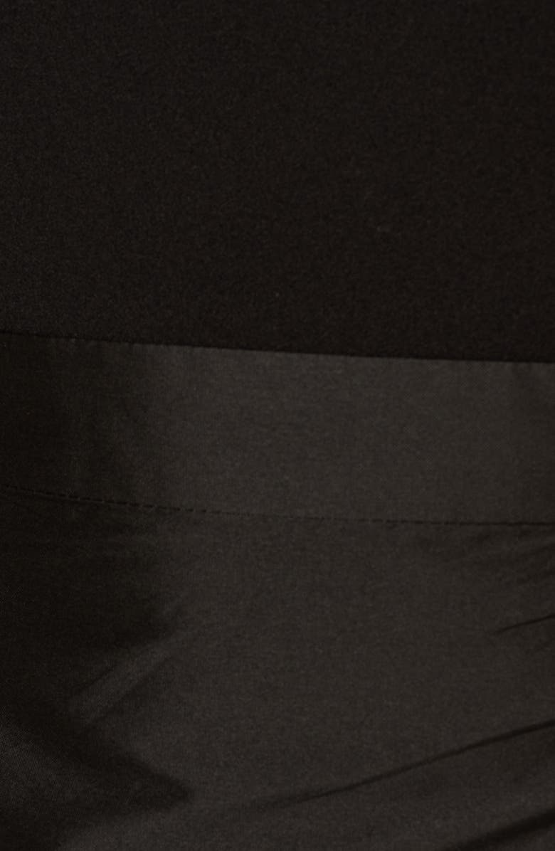 Adrianna Papell Crepe & Taffeta Cocktail Dress, Alternate, color, Black