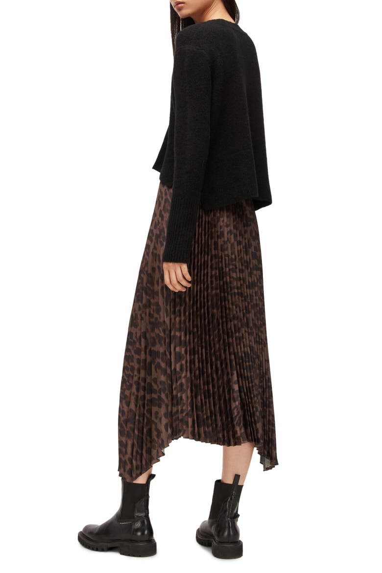 Leoni Leo Midi Dress & Sweater, Alternate, color, BLACK/BROWN