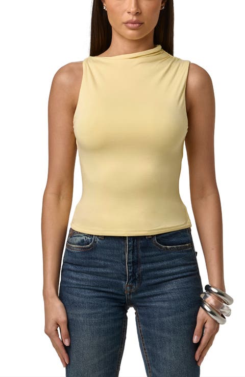 Smooth Asymmetric Neck Sleeveless Top