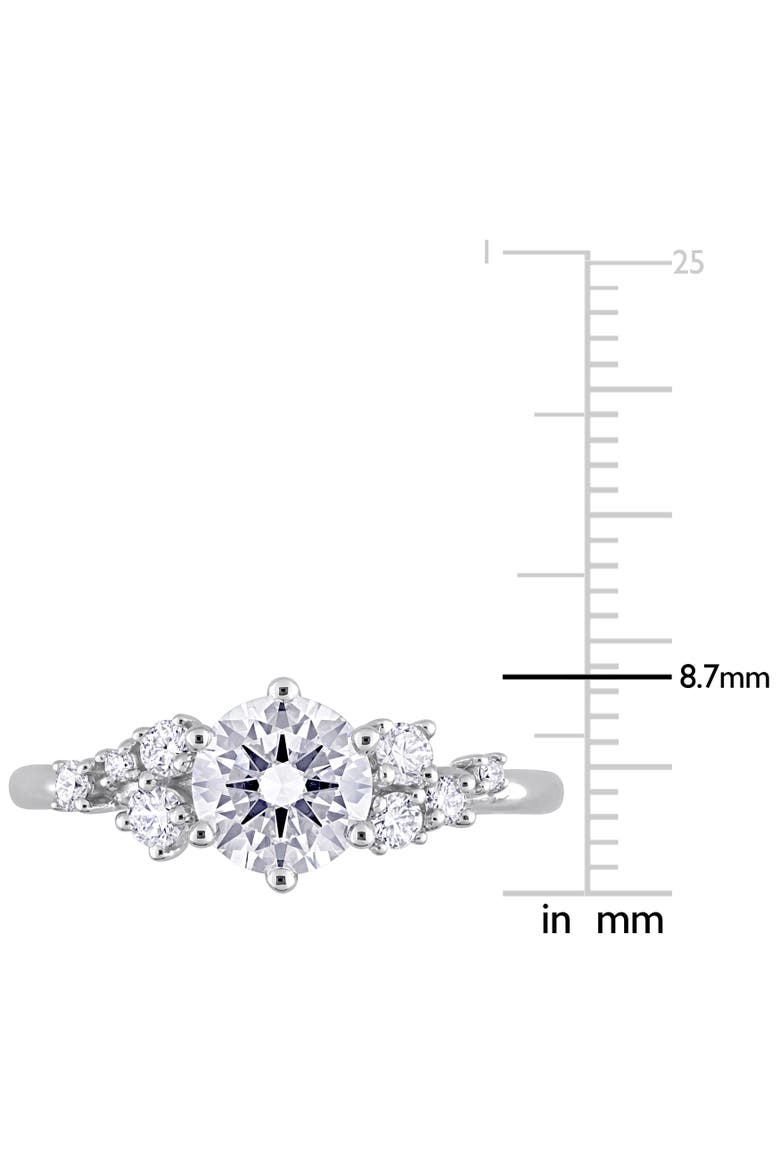 1-1/4 CTW Lab-Grown Diamond Cluster Ring 14k, Alternate, color, White Gold