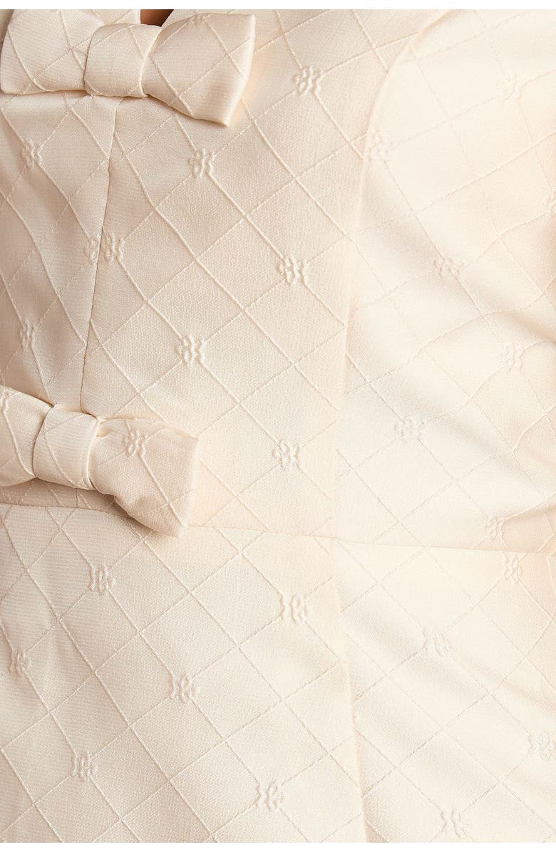 Coast Jacquard Bow Mini Dress, Alternate, color, Ivory