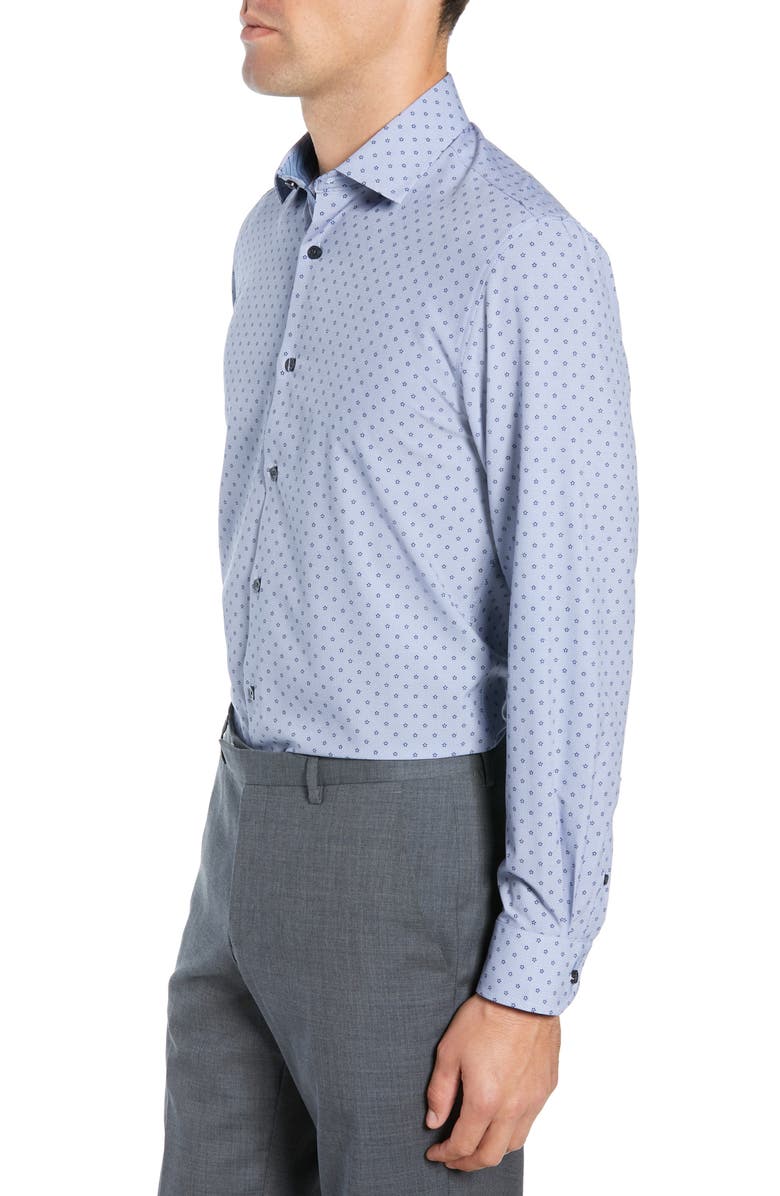 W.R.K Trim Fit Performance Stretch Floral Dress Shirt, Alternate, color, 