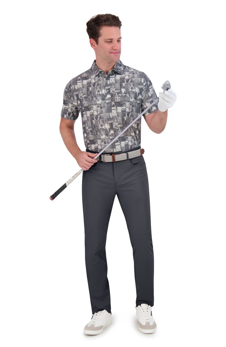 Ben Sherman Collage Tech Jersey Golf Polo, Alternate, color, Light Grey