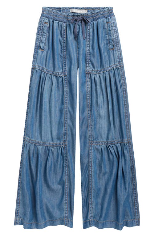 Tractr Kids' Drape Denim Pants In Blue