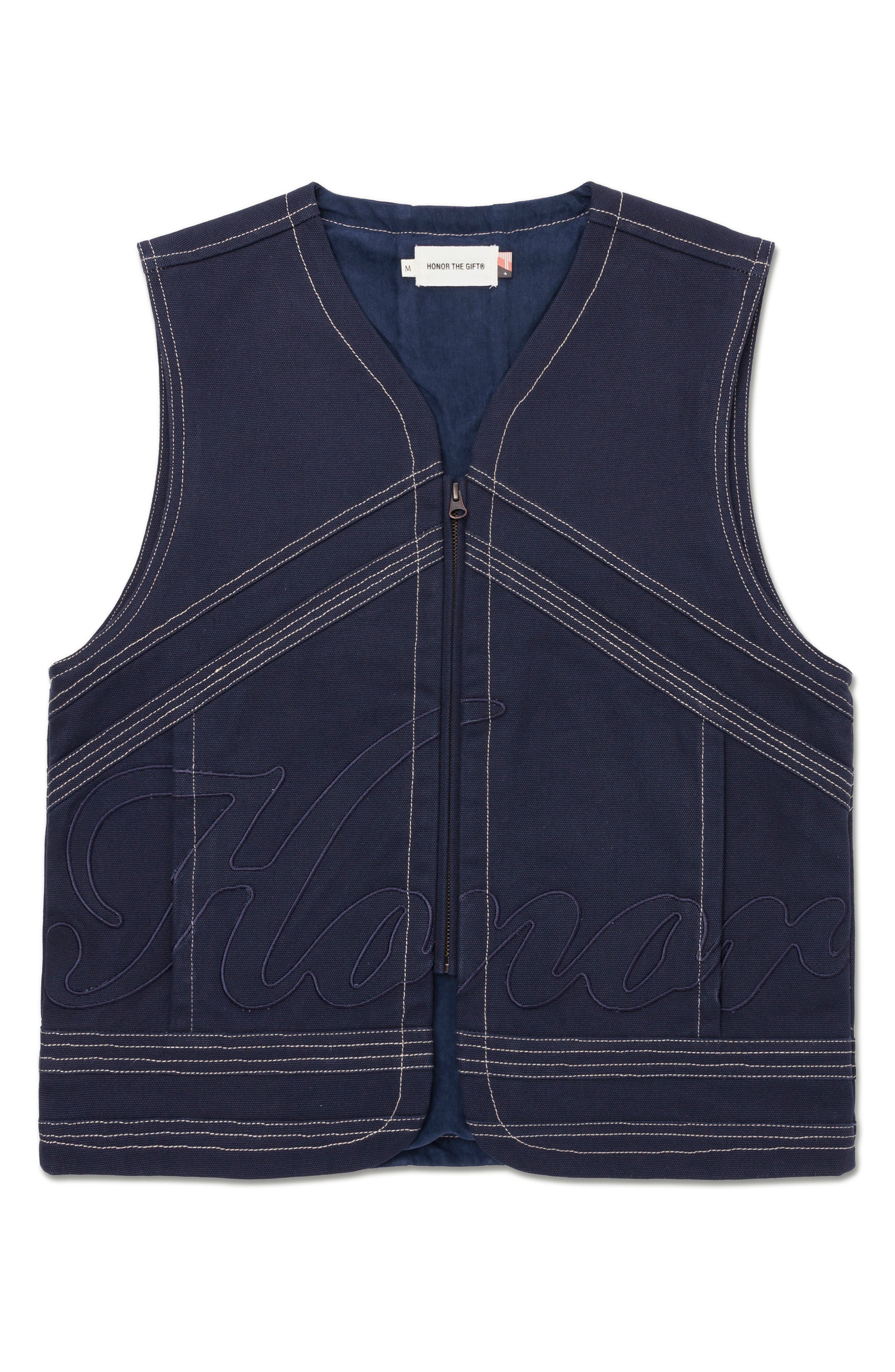 HONOR THE GIFT Logo Appliqué Cotton Canvas Riding Vest