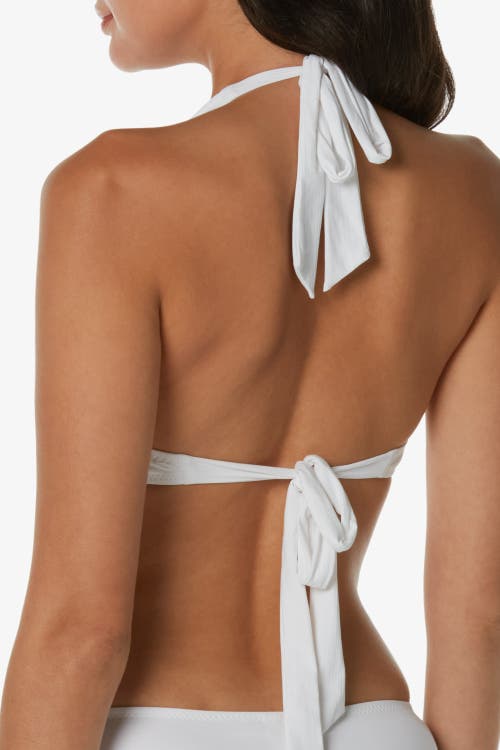 Helen Jon Tortoise Halter In Textured White
