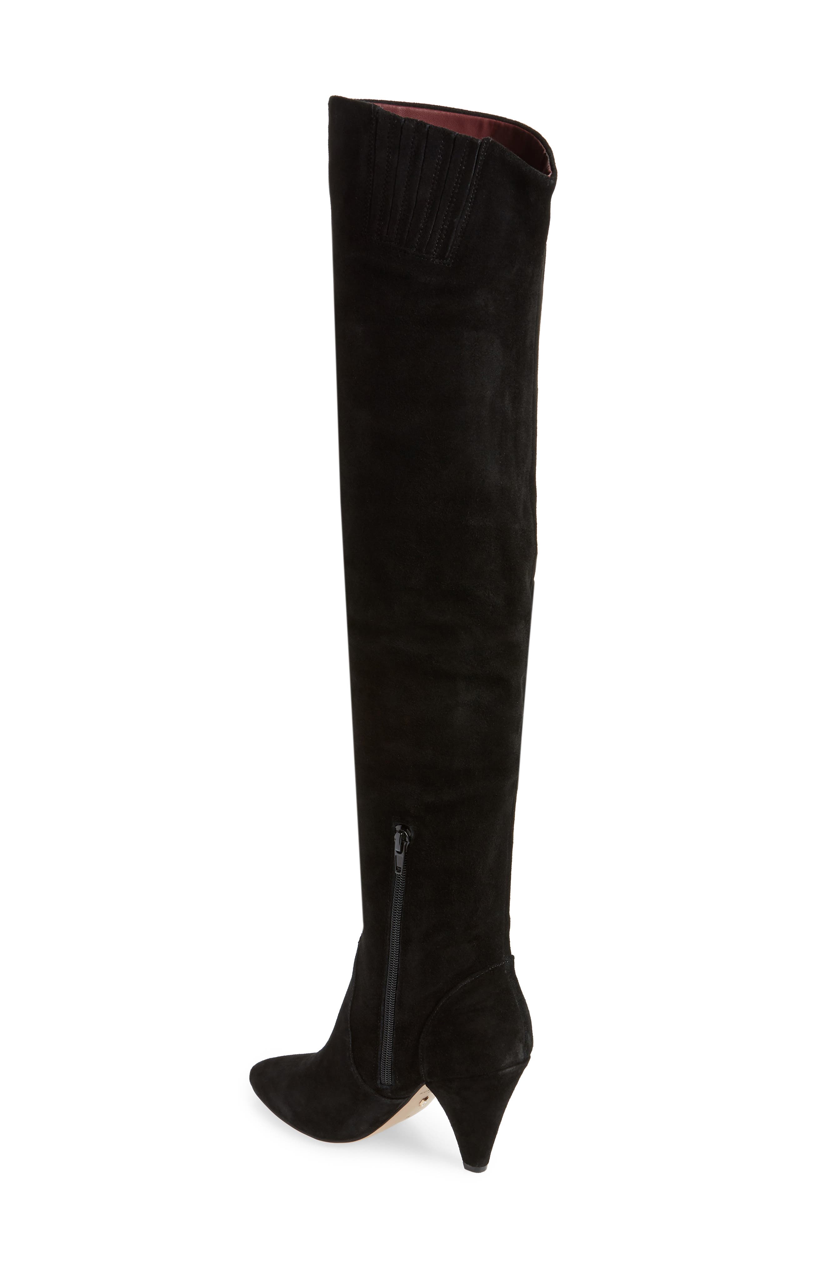 Violet Over-the-Knee Boot, Alternate, color, BLACK SUEDE