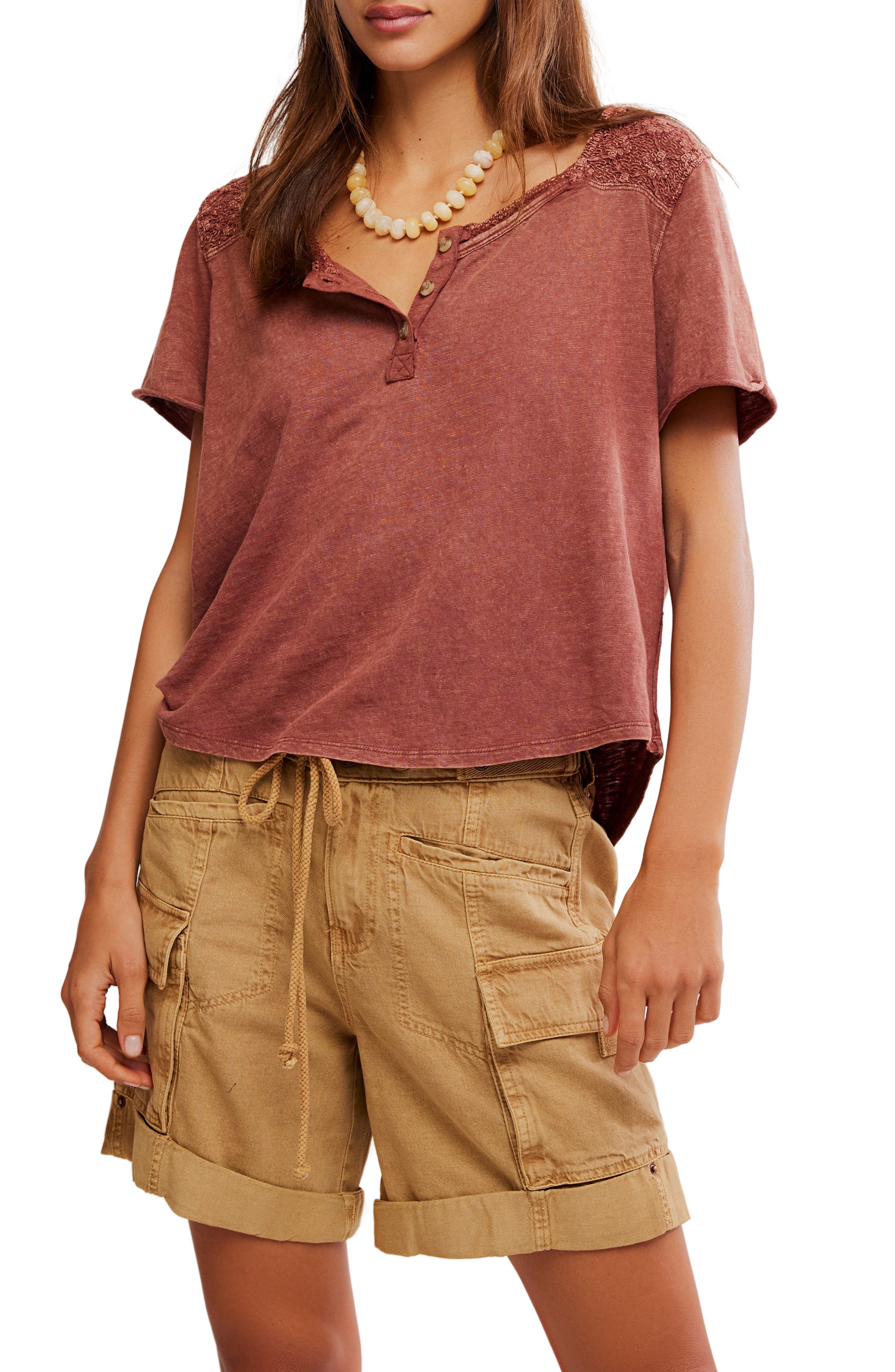 Free People Heirloom Henley Top