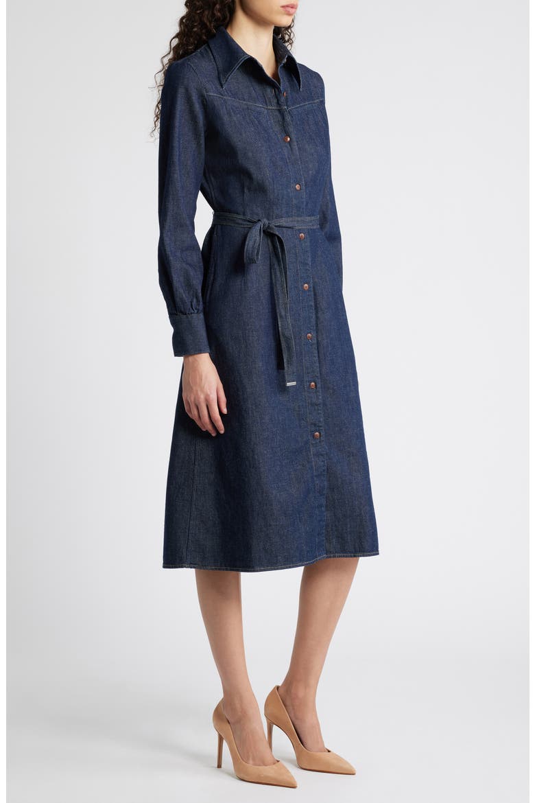 Dilenea Long Sleeve Denim Dress, Alternate, color, MEDIUM BLUE