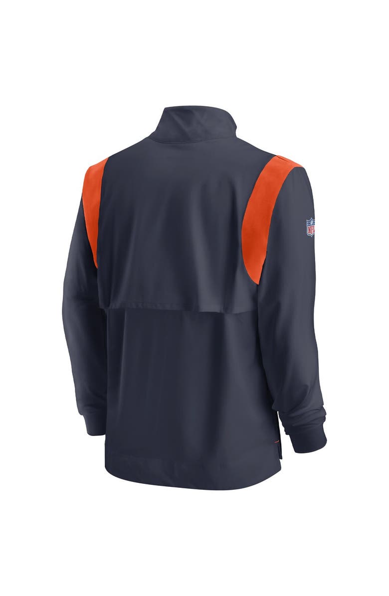 Nike Men's Nike Navy Chicago Bears Sideline Coach Chevron Lockup Quarter-Zip Long Sleeve Top, Alternate, color, Navy