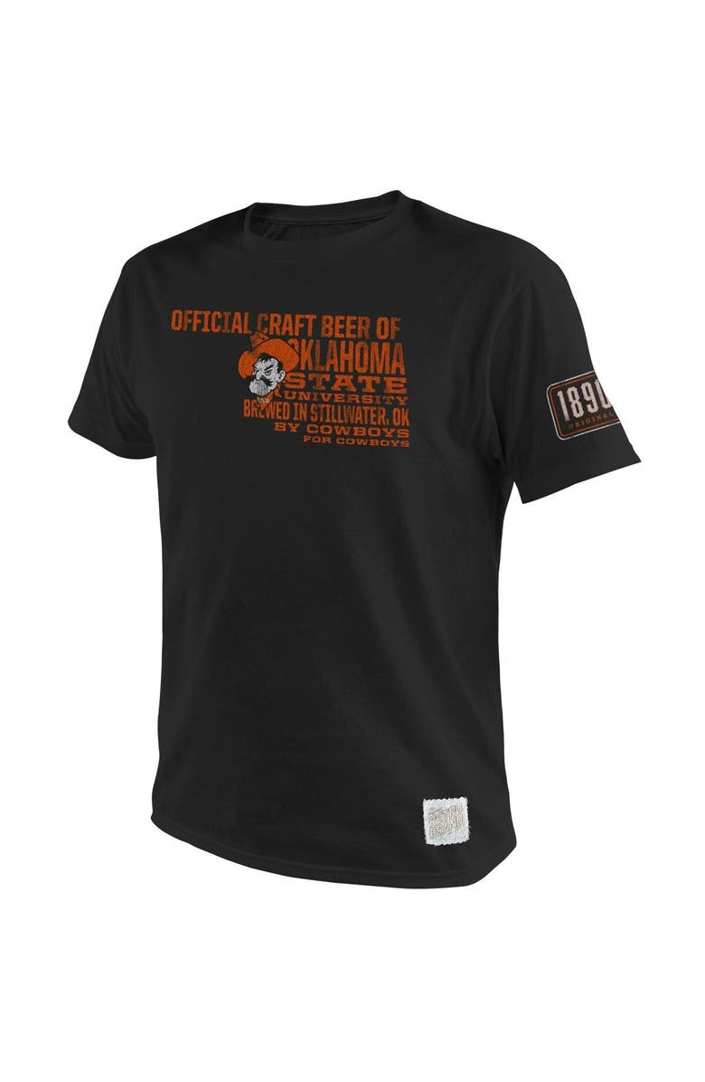 Retro Brand Men's Original Retro Brand Black Oklahoma State Cowboys 1890 Original State T-Shirt, Alternate, color,