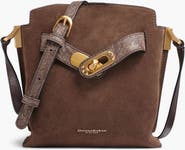Donna Karan New York Bridgehampton Python Suede Small Crossbody Bag