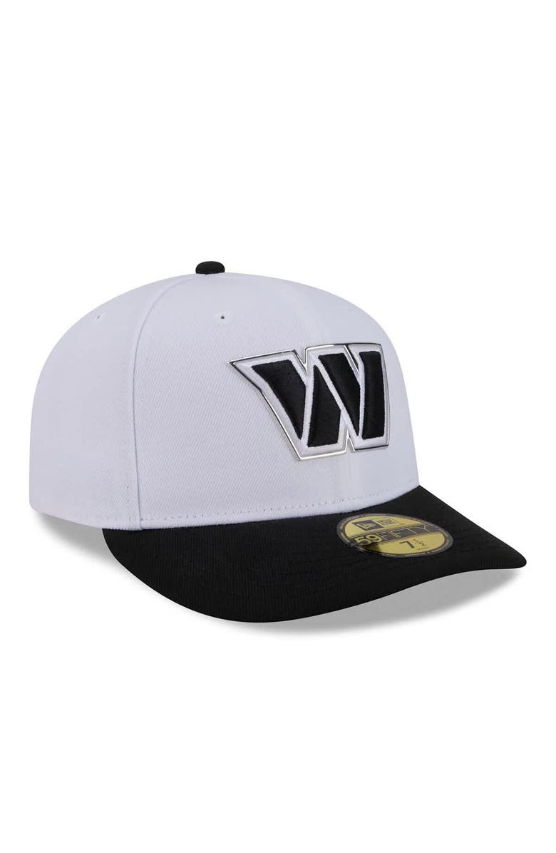 New Era Men's New Era  White/Black Washington Commanders 2026 NFL Draft Pre-Curved 59FIFTY Fitted Hat, Alternate, color, White