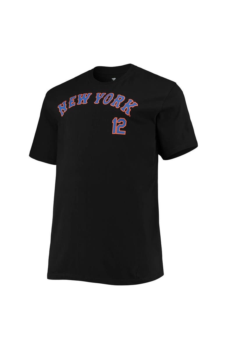 PROFILE Men's Francisco Lindor Black New York Mets Big & Tall Name & Number T-Shirt, Alternate, color, 