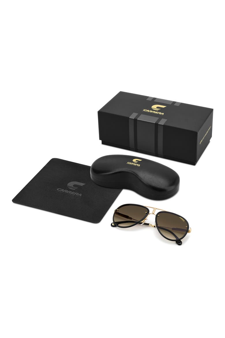 Glory 58mm Pilot Sunglasses, Alternate, color, GOLD BLACK