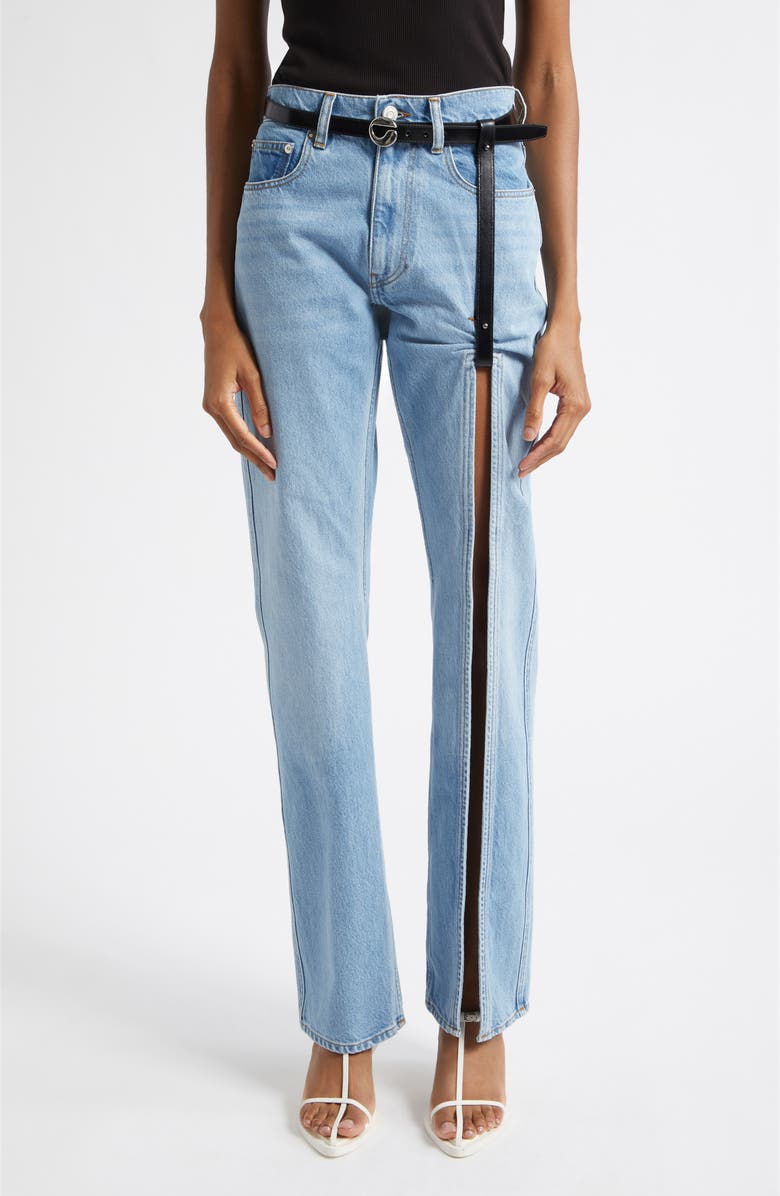 Coperni Denim Suspended Pants, Main, color, Blue Light