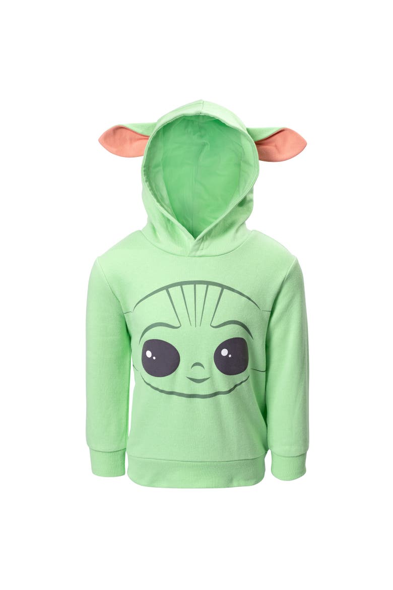 Baby Yoda The Mandalorian Cosplay Pullover Hoodie, Main, color, Green