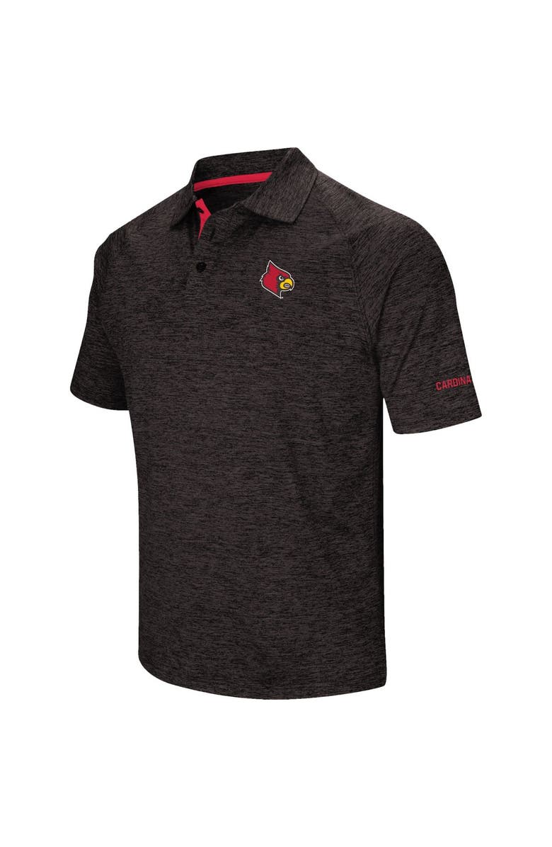 COLOSSEUM Men's Colosseum Black Louisville Cardinals Down Swing Polo, Main, color, Heather Black