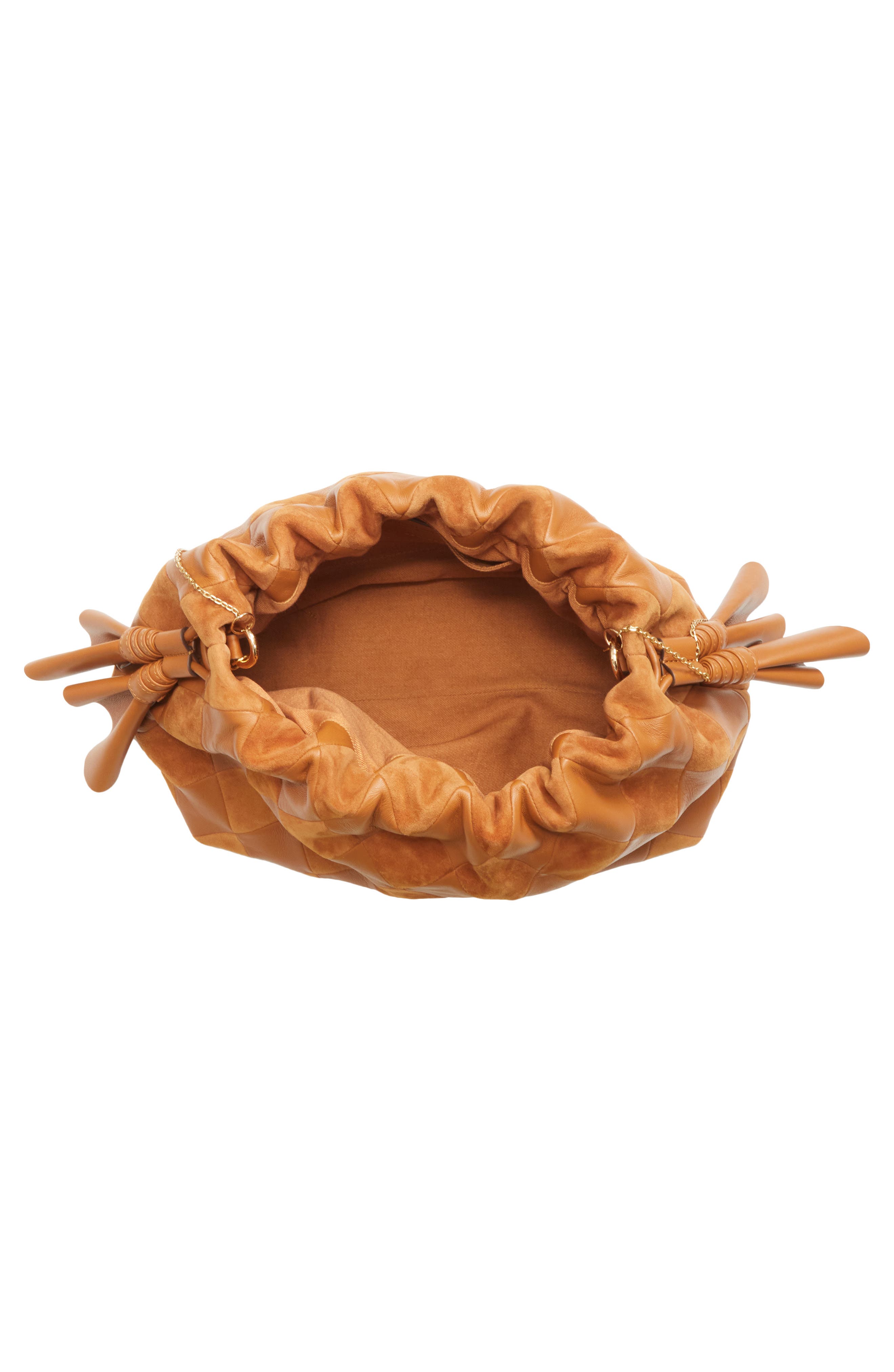 Medium Cloud 91 Clutch, Alternate, color, CARAMEL