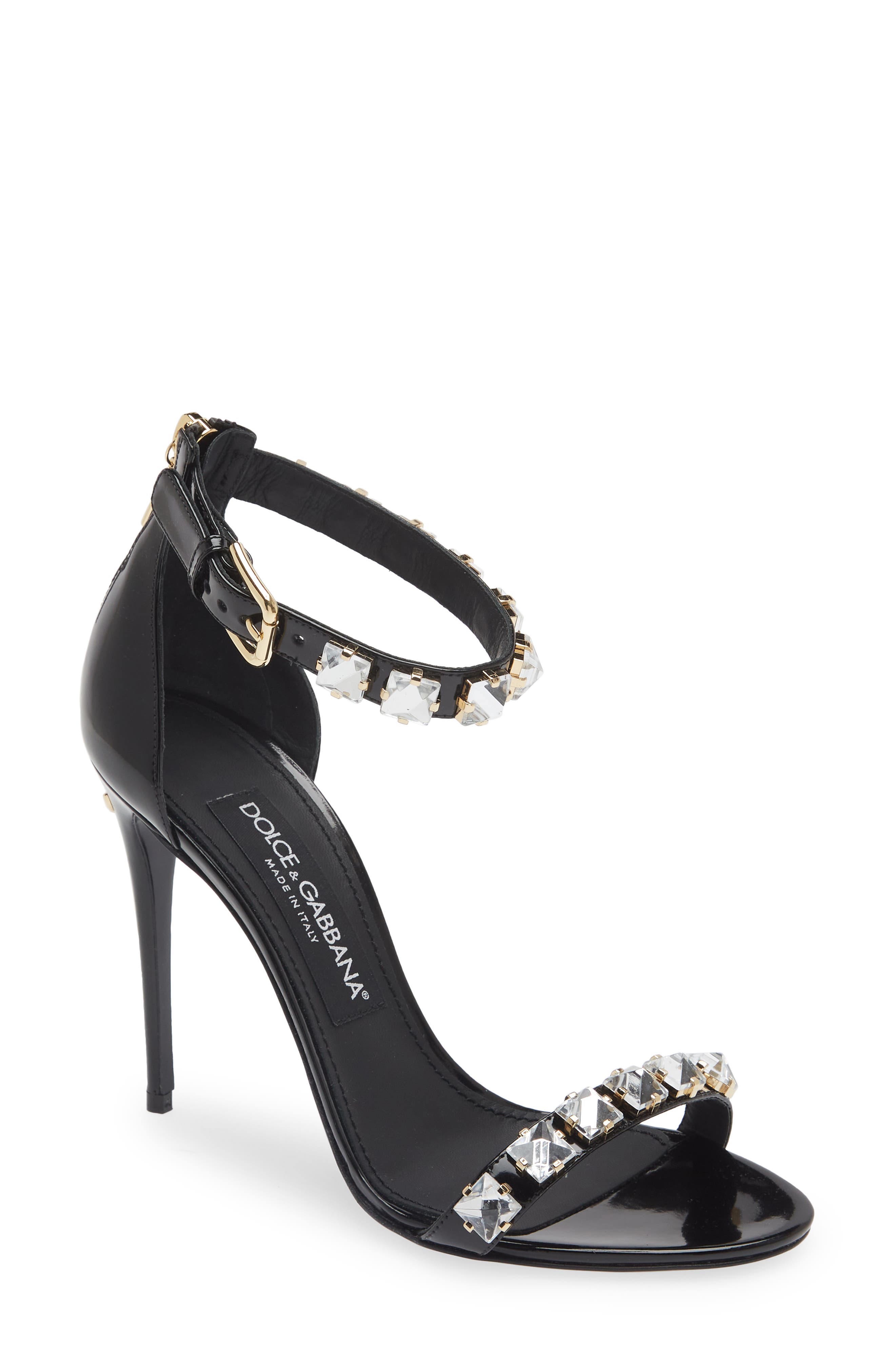 Dolce&Gabbana Strappy Crystal Embellished Sandal, Main, color, 