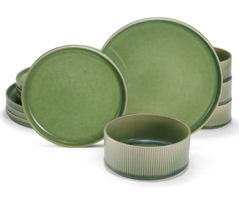 Hearthstone Collection Kook Ceramic Dinnerware Set - 12 Piece, Service for 4