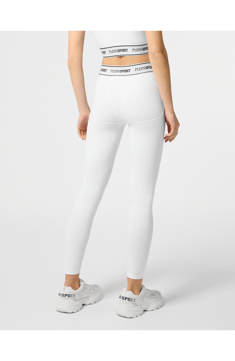 PLEIN SPORT Fleece Jogging Leggings Women, Alternate, color, White